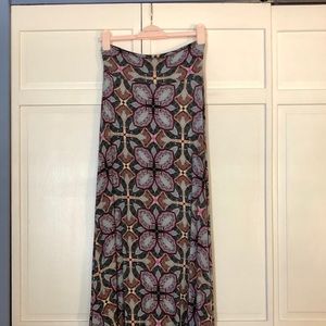 Long maxi skirt: multicolored